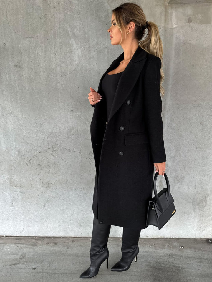 Neve | Double-Breasted Long Tailored Winter Coat
