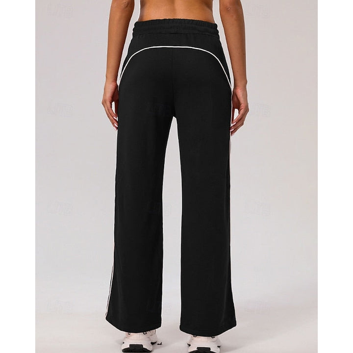 Ainsley | Side-Stripe High-Waisted Straight-Leg Sweatpants