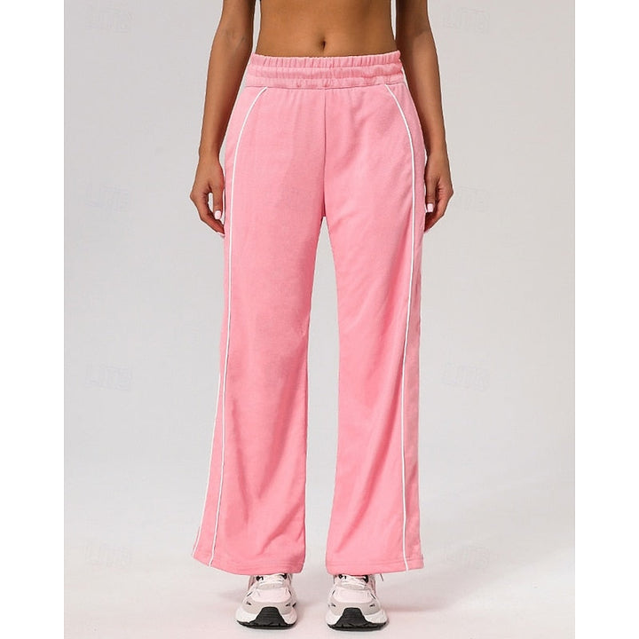 Ainsley | Side-Stripe High-Waisted Straight-Leg Sweatpants