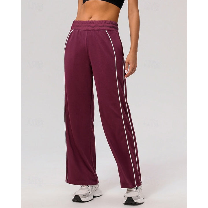 Ainsley | Side-Stripe High-Waisted Straight-Leg Sweatpants