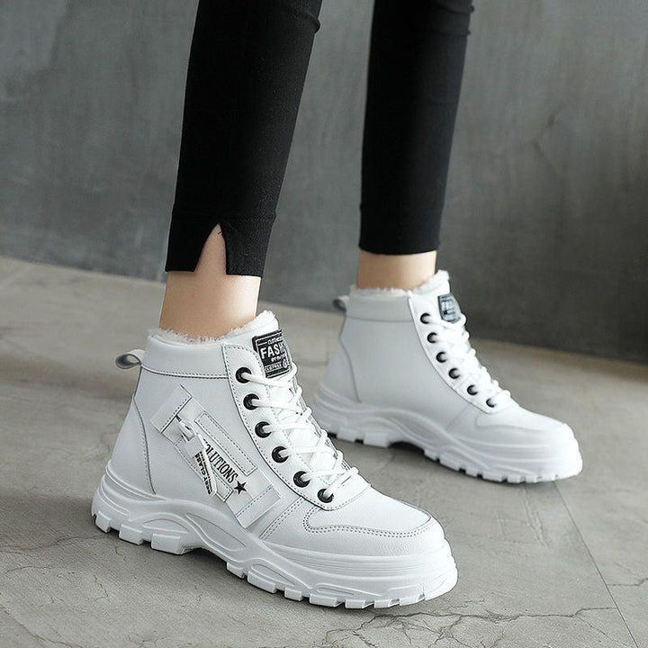 Finley | Fleece-Lined Platform High-Top Winter Sneaker Boots