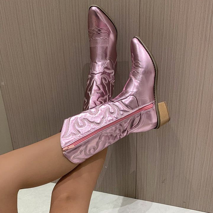 Oakley | Metallic Finish Western Cowboy Boots