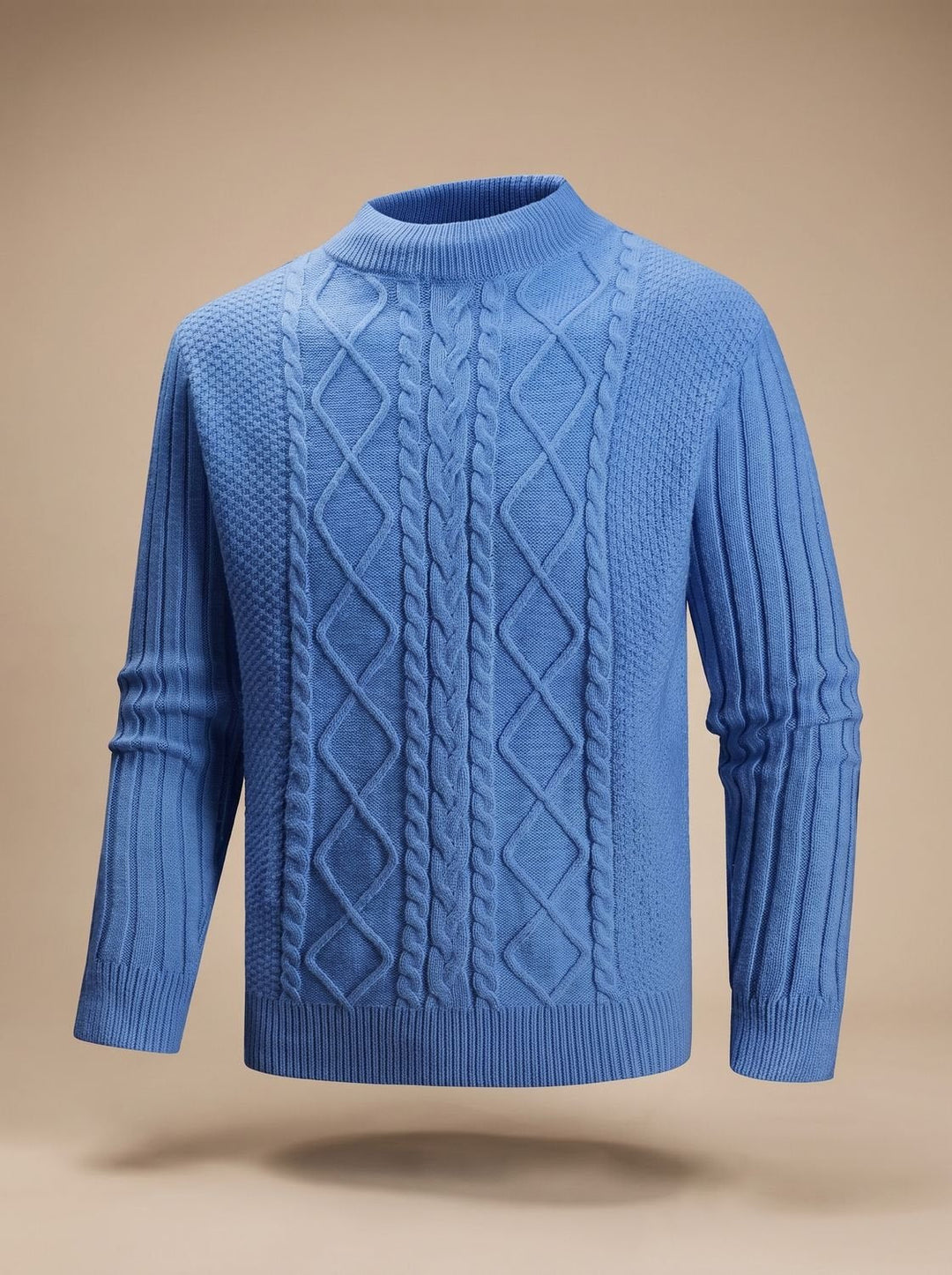 Graham | Cable-Knit Mock-Neck Pullover Sweater