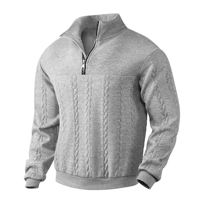 Desmond | Cable-Knit Quarter-Zip Pullover Sweater