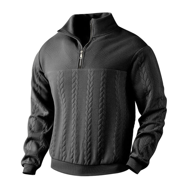 Desmond | Cable-Knit Quarter-Zip Pullover Sweater