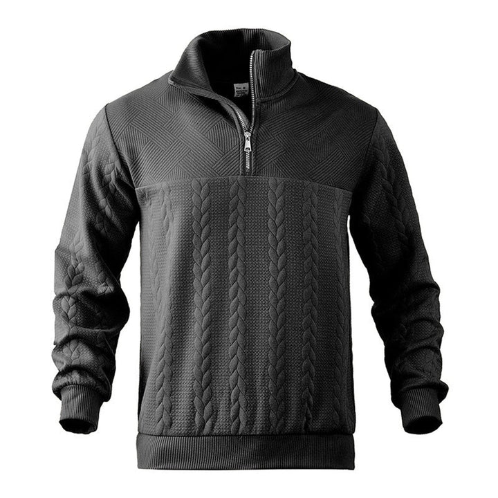 Desmond | Cable-Knit Quarter-Zip Pullover Sweater