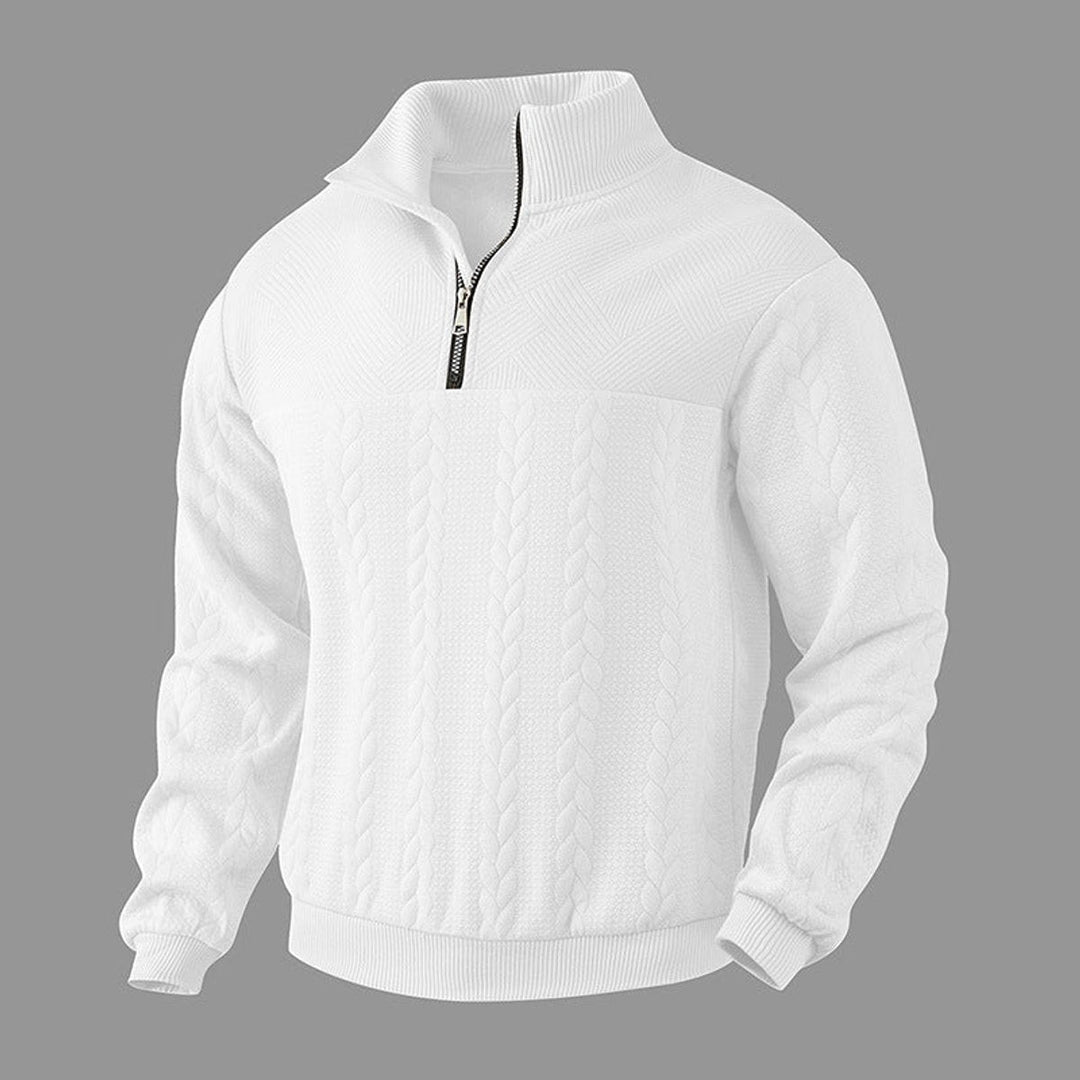 Desmond | Cable-Knit Quarter-Zip Pullover Sweater