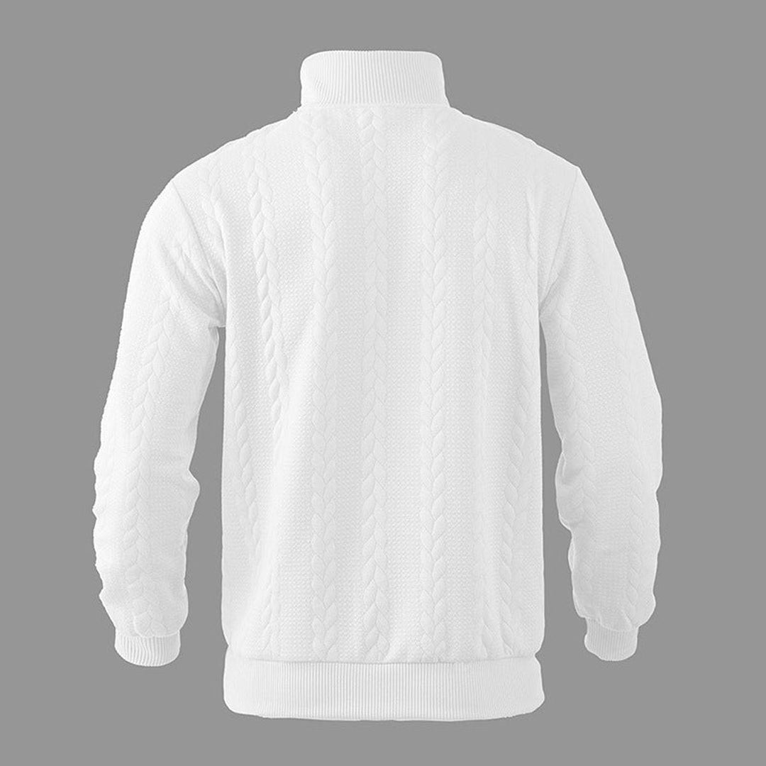 Desmond | Cable-Knit Quarter-Zip Pullover Sweater