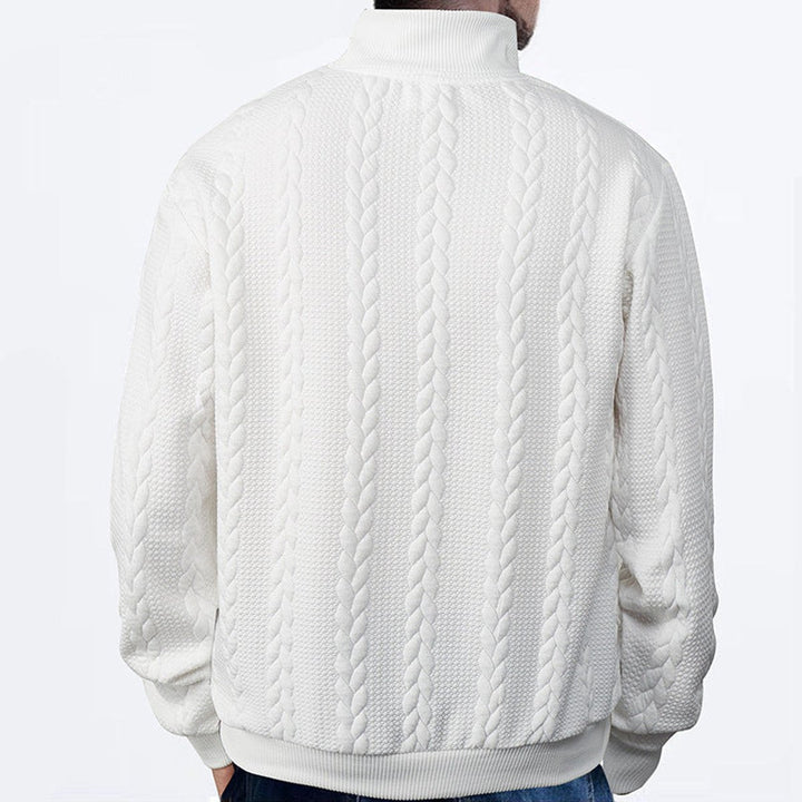 Desmond | Cable-Knit Quarter-Zip Pullover Sweater