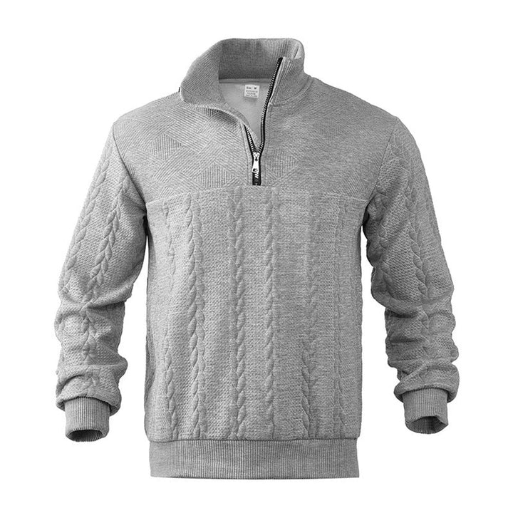 Desmond | Cable-Knit Quarter-Zip Pullover Sweater