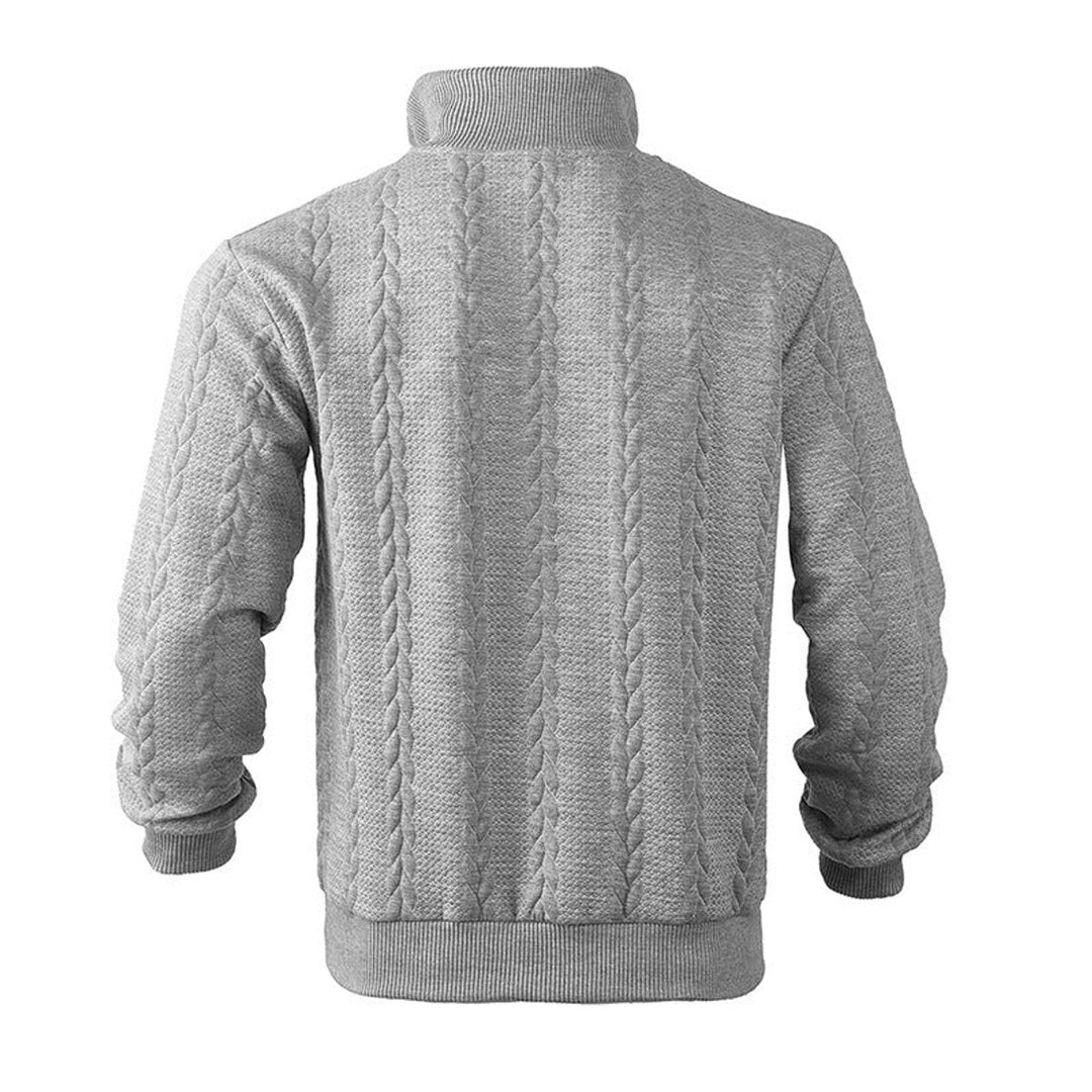 Desmond | Cable-Knit Quarter-Zip Pullover Sweater