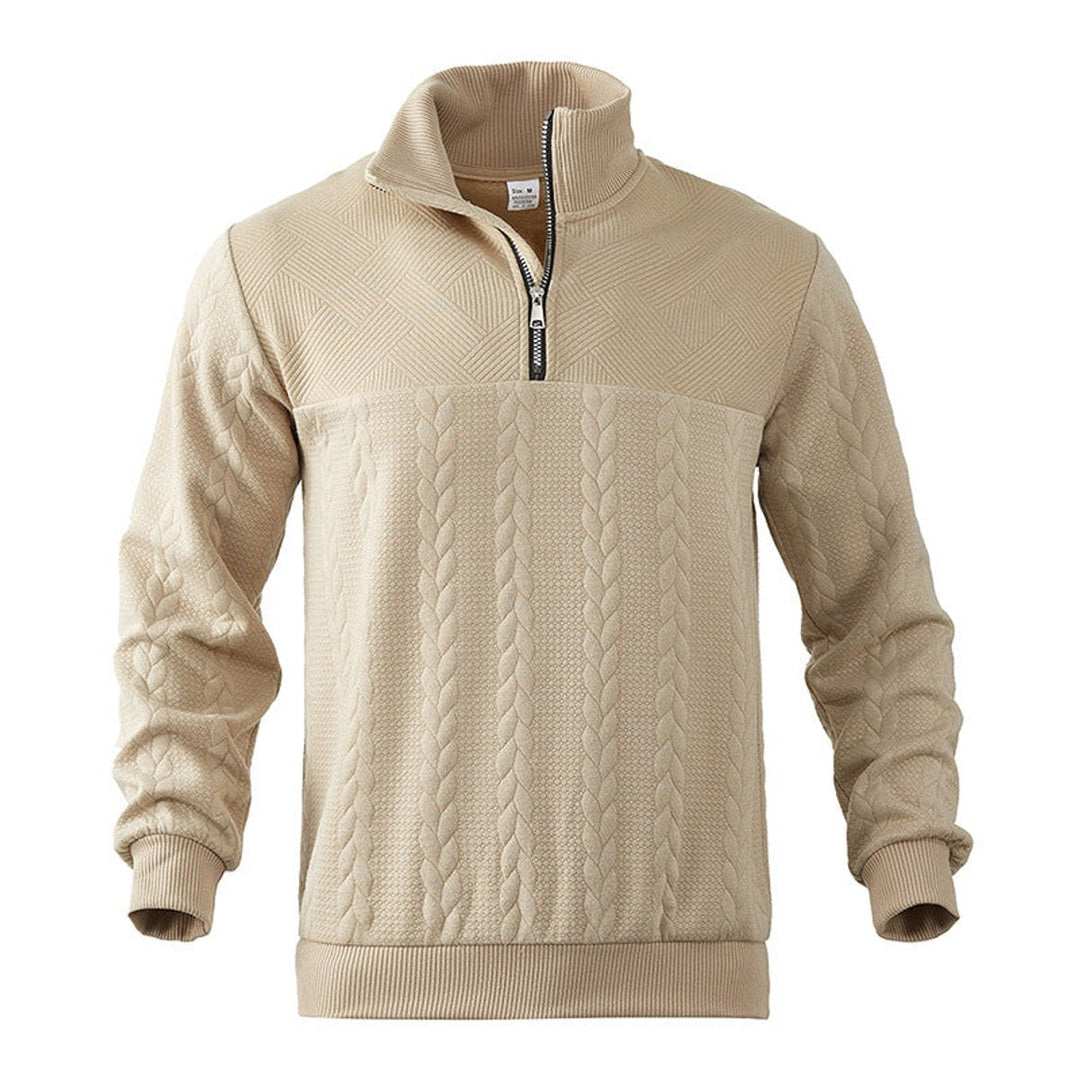 Desmond | Cable-Knit Quarter-Zip Pullover Sweater