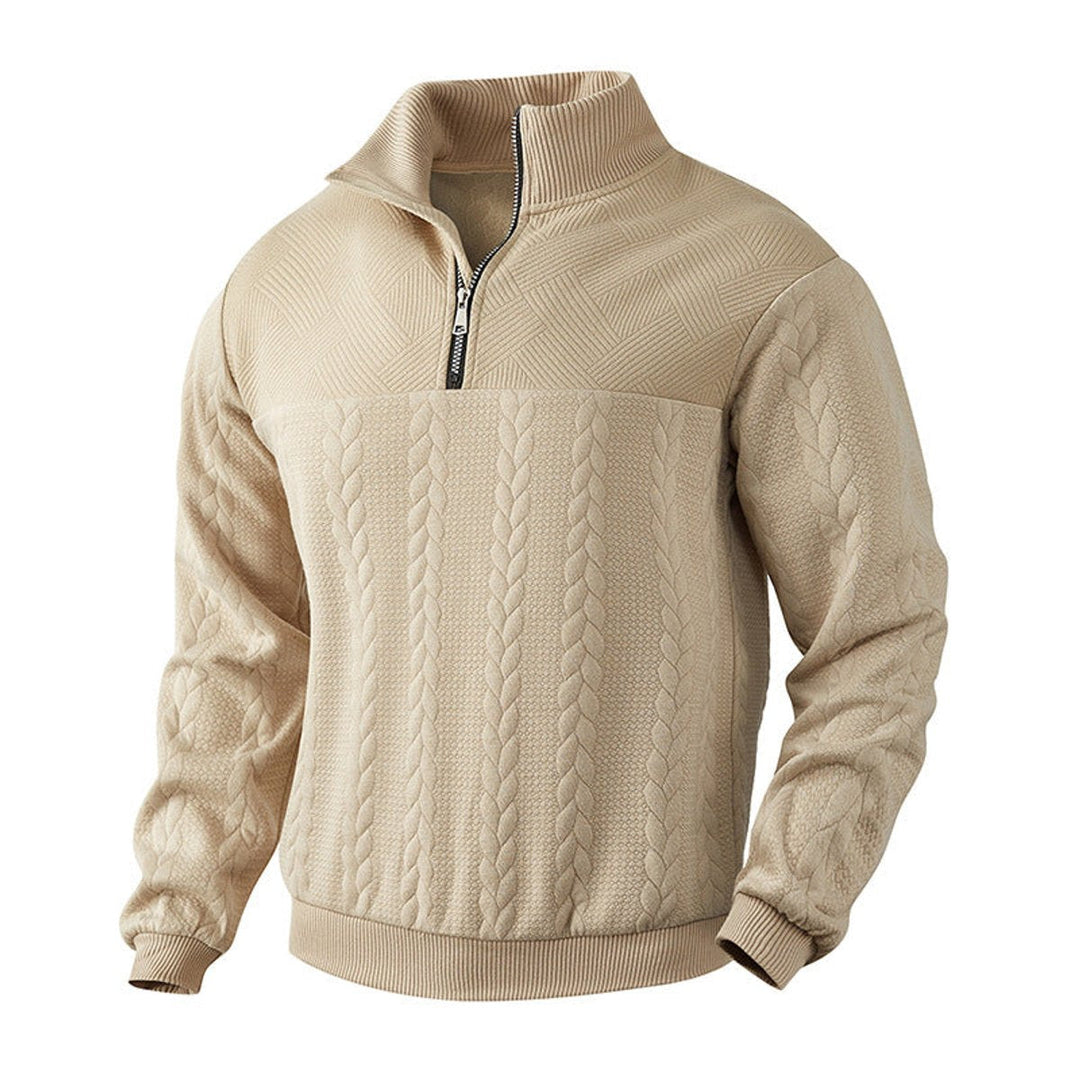 Desmond | Cable-Knit Quarter-Zip Pullover Sweater