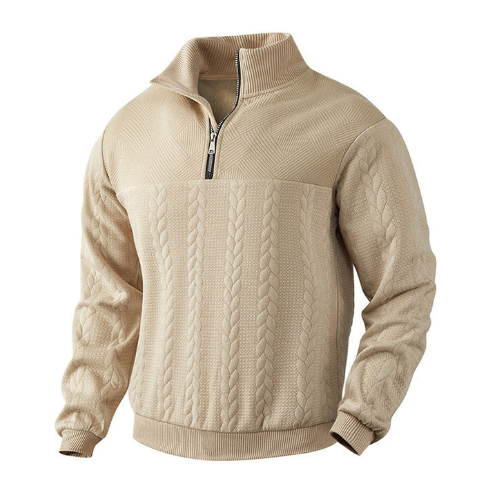 Desmond | Cable-Knit Quarter-Zip Pullover Sweater