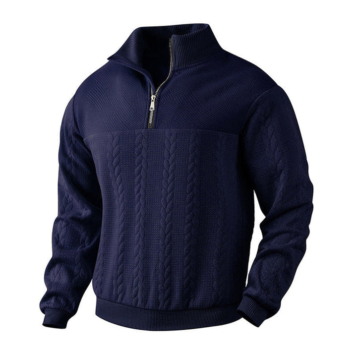 Desmond | Cable-Knit Quarter-Zip Pullover Sweater