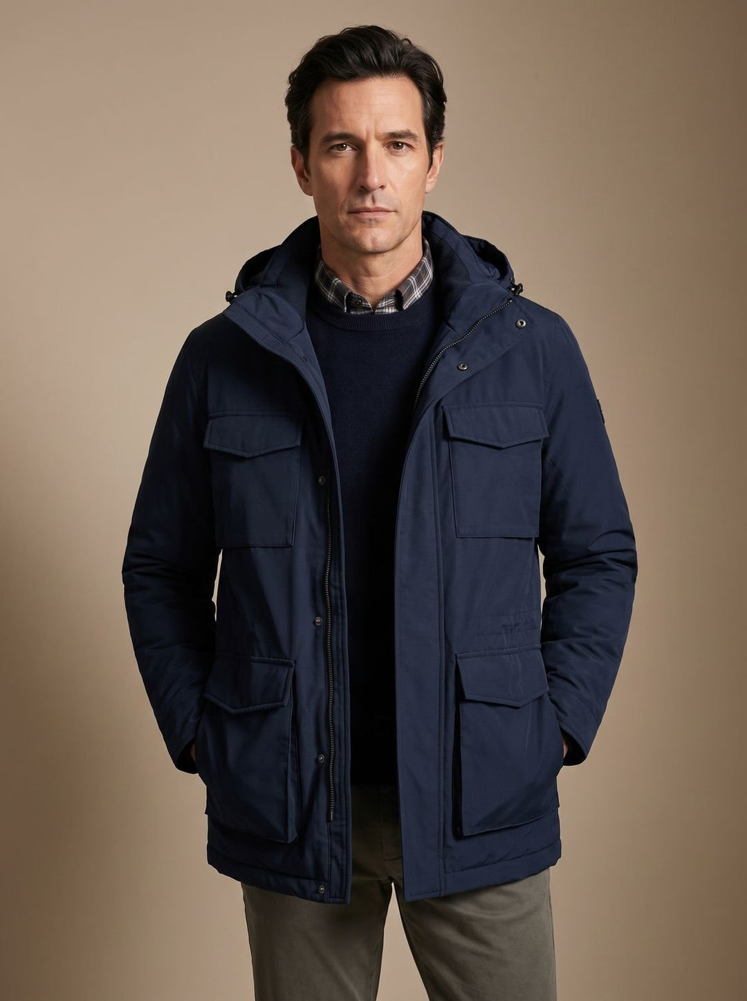 Garrett | Hooded Insulated Military Parka with Multi Pockets