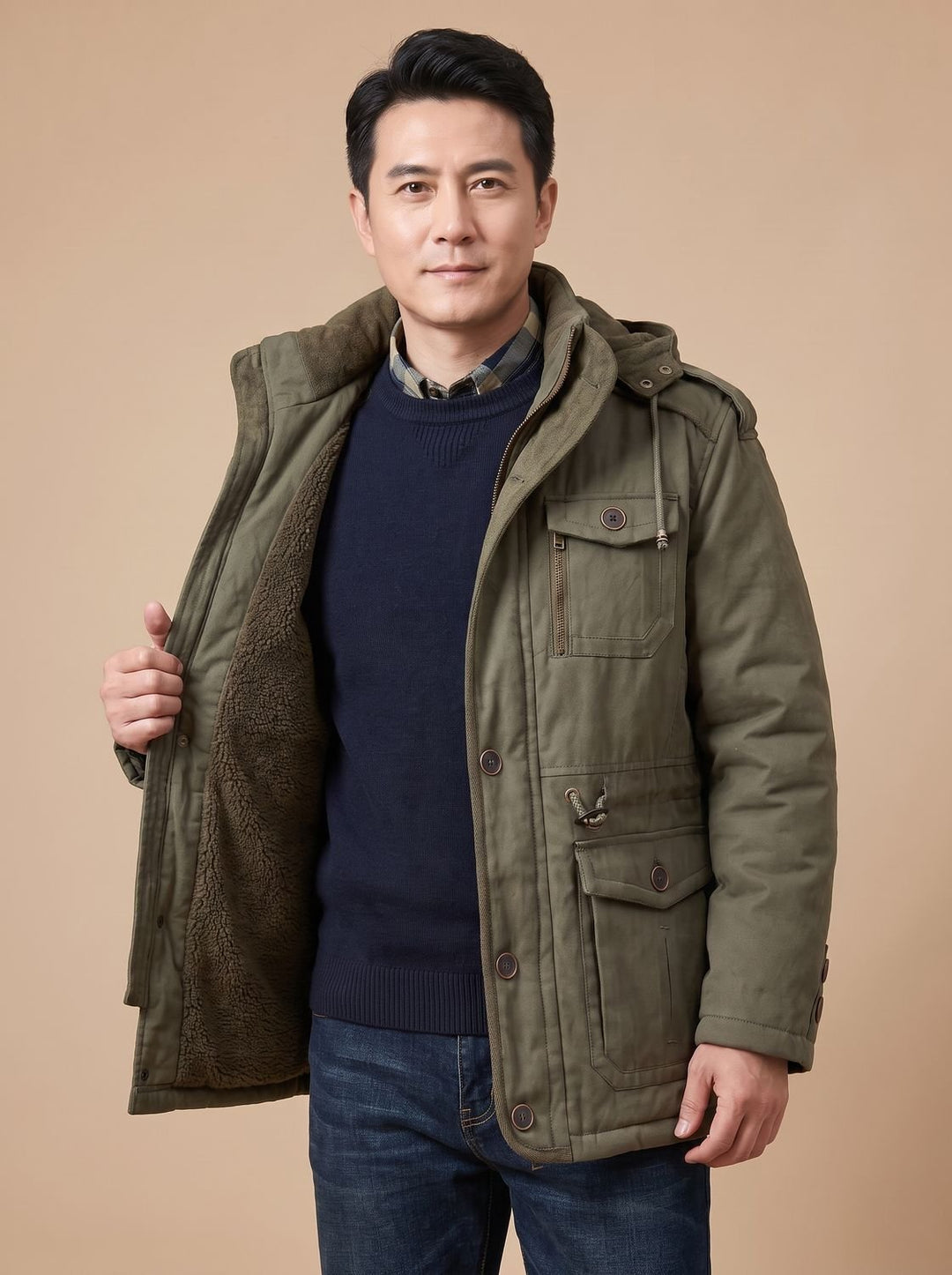Garrett | Hooded Insulated Military Parka with Multi Pockets