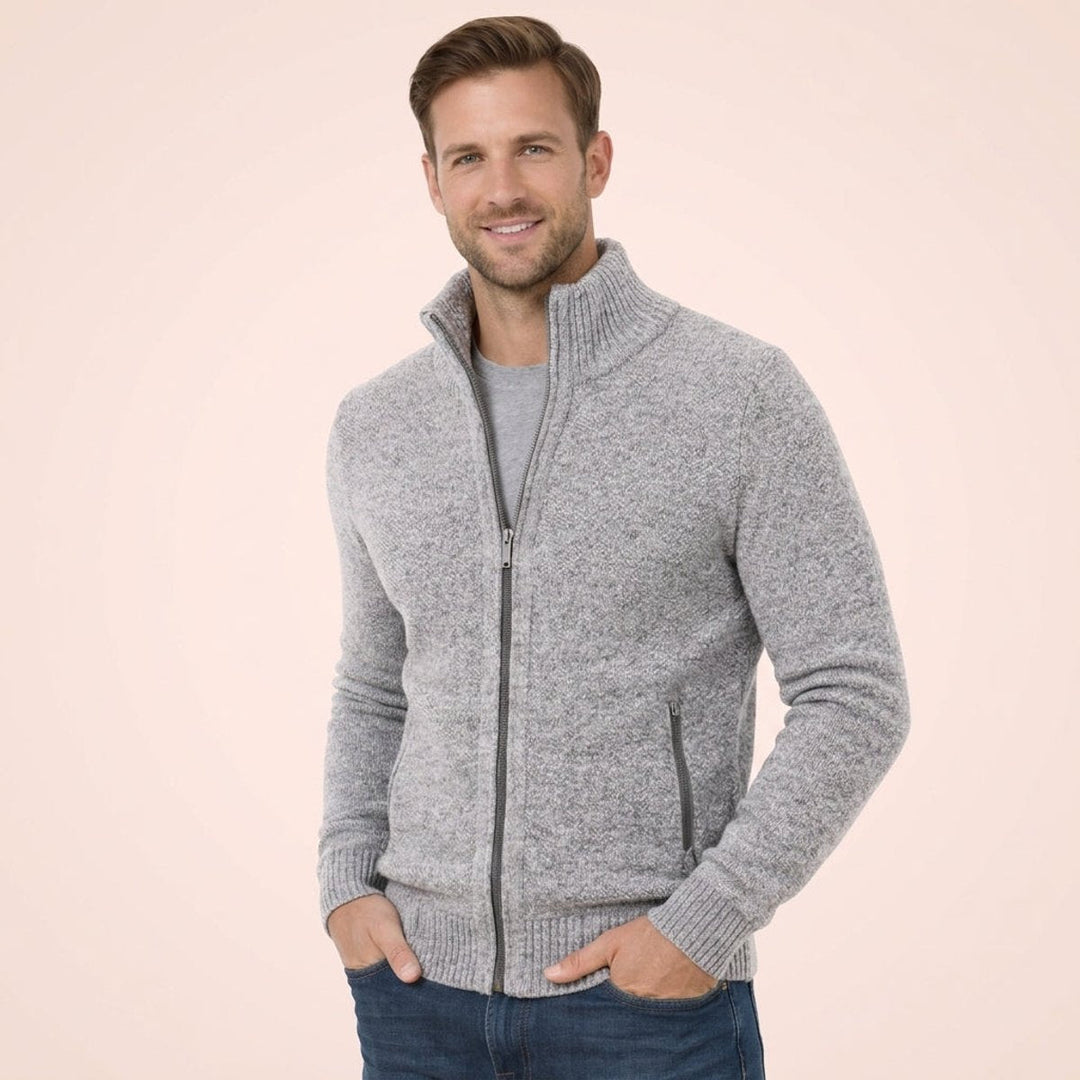 Atticus | Merino Wool Full-Zip Mock-Neck Sweater