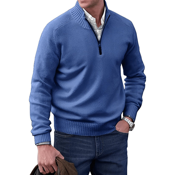 Forrest | Quarter-Zip Knit Pullover Sweater with Raglan Sleeves