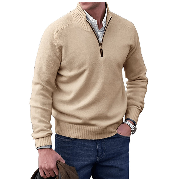 Forrest | Quarter-Zip Knit Pullover Sweater with Raglan Sleeves