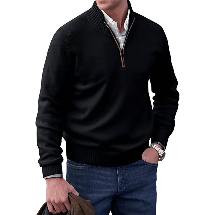 Forrest | Quarter-Zip Knit Pullover Sweater with Raglan Sleeves