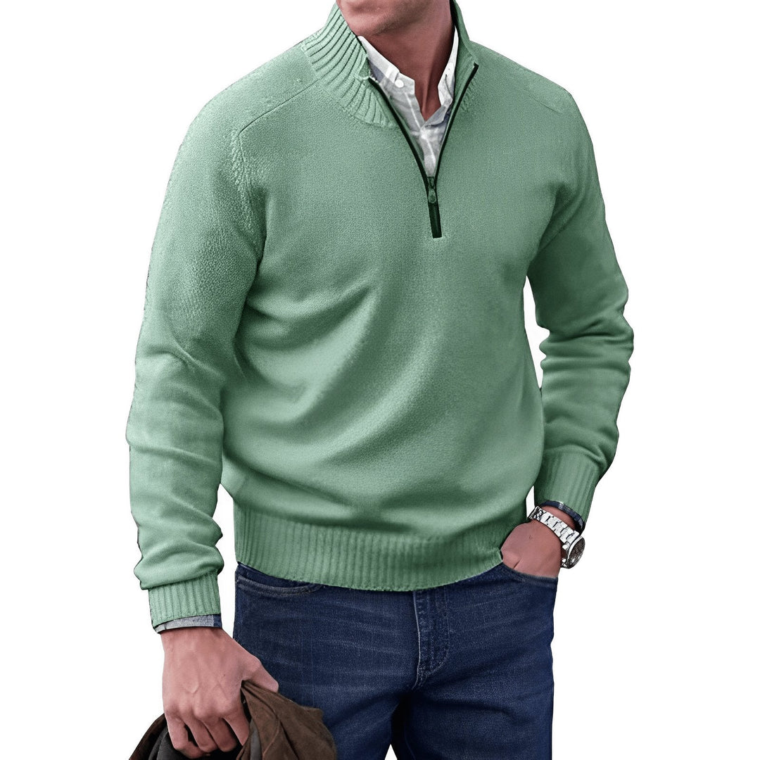 Forrest | Quarter-Zip Knit Pullover Sweater with Raglan Sleeves