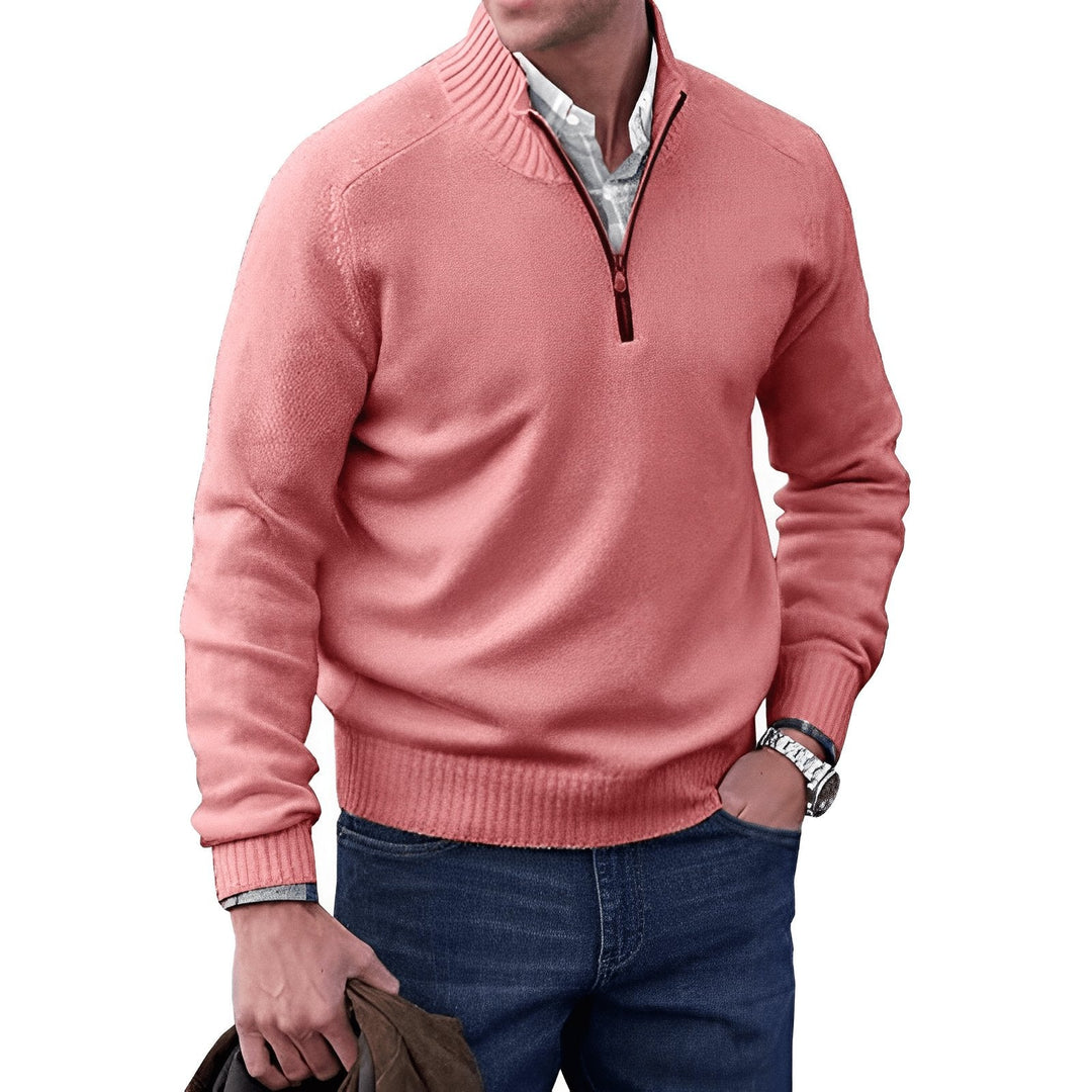 Forrest | Quarter-Zip Knit Pullover Sweater with Raglan Sleeves