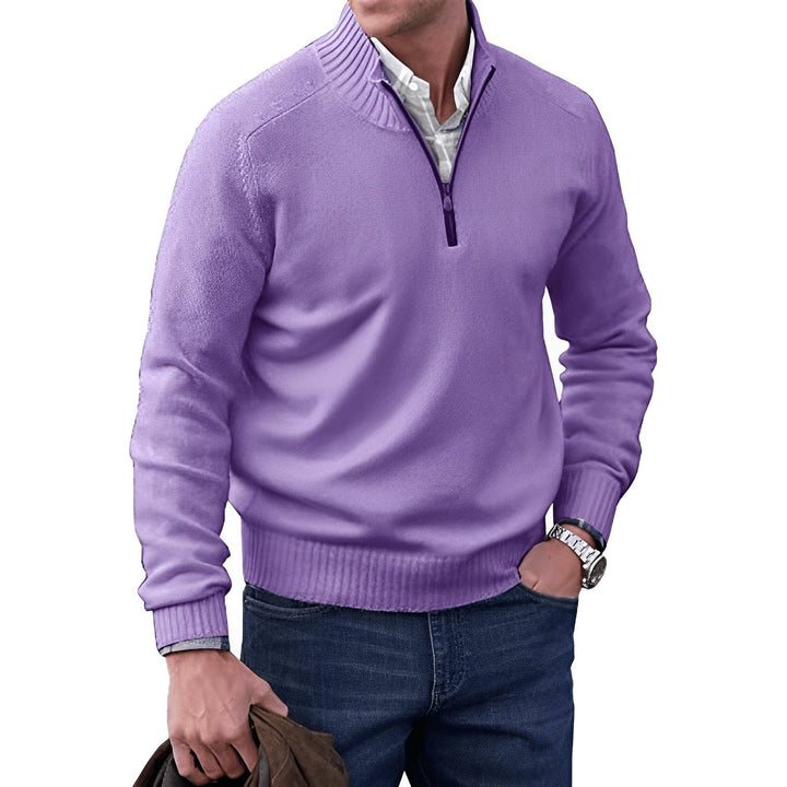 Forrest | Quarter-Zip Knit Pullover Sweater with Raglan Sleeves