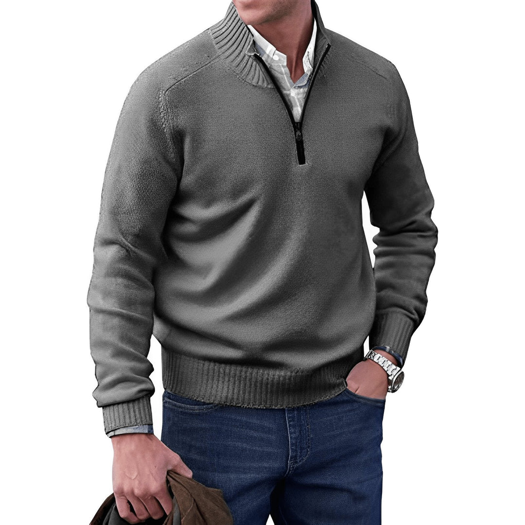 Forrest | Quarter-Zip Knit Pullover Sweater with Raglan Sleeves