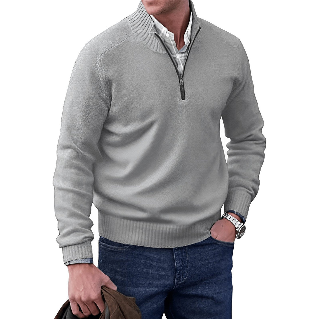 Forrest | Quarter-Zip Knit Pullover Sweater with Raglan Sleeves