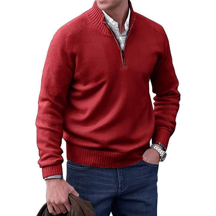 Forrest | Quarter-Zip Knit Pullover Sweater with Raglan Sleeves