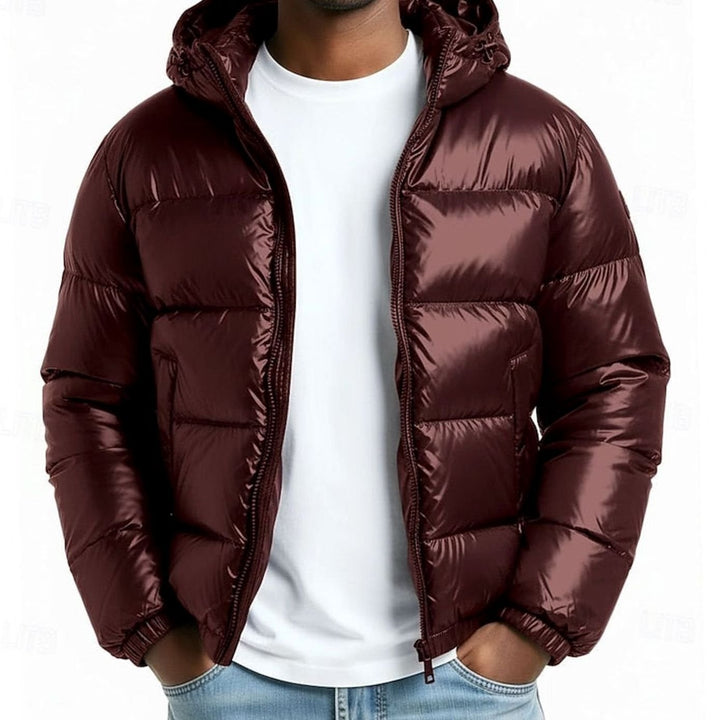 Lincoln | Coated Quilted Hooded Puffer Jacket