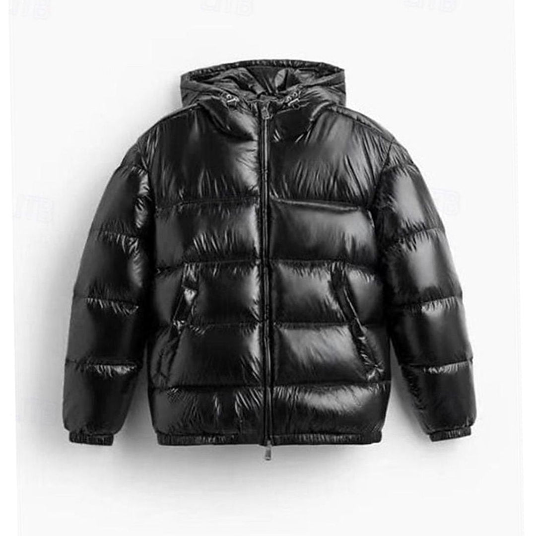 Lincoln | Coated Quilted Hooded Puffer Jacket