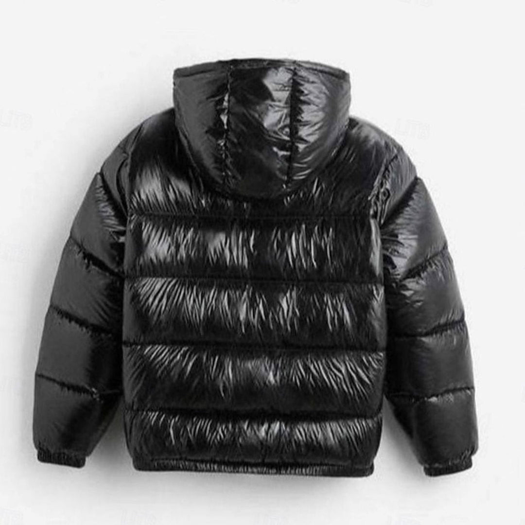 Lincoln | Coated Quilted Hooded Puffer Jacket