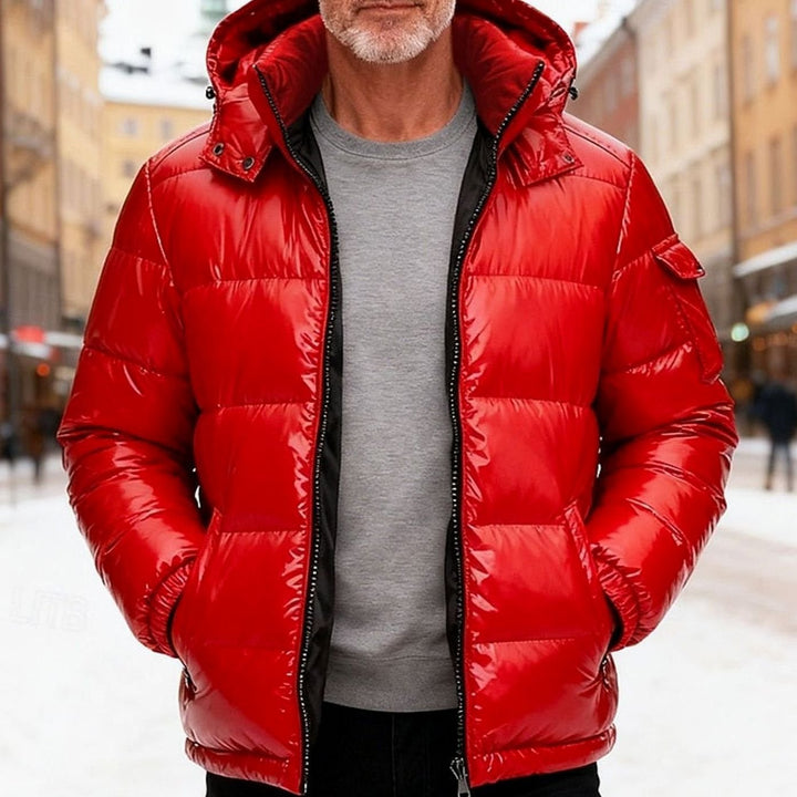 Keaton | Glossy Quilted Hooded Puffer Winter Jacket