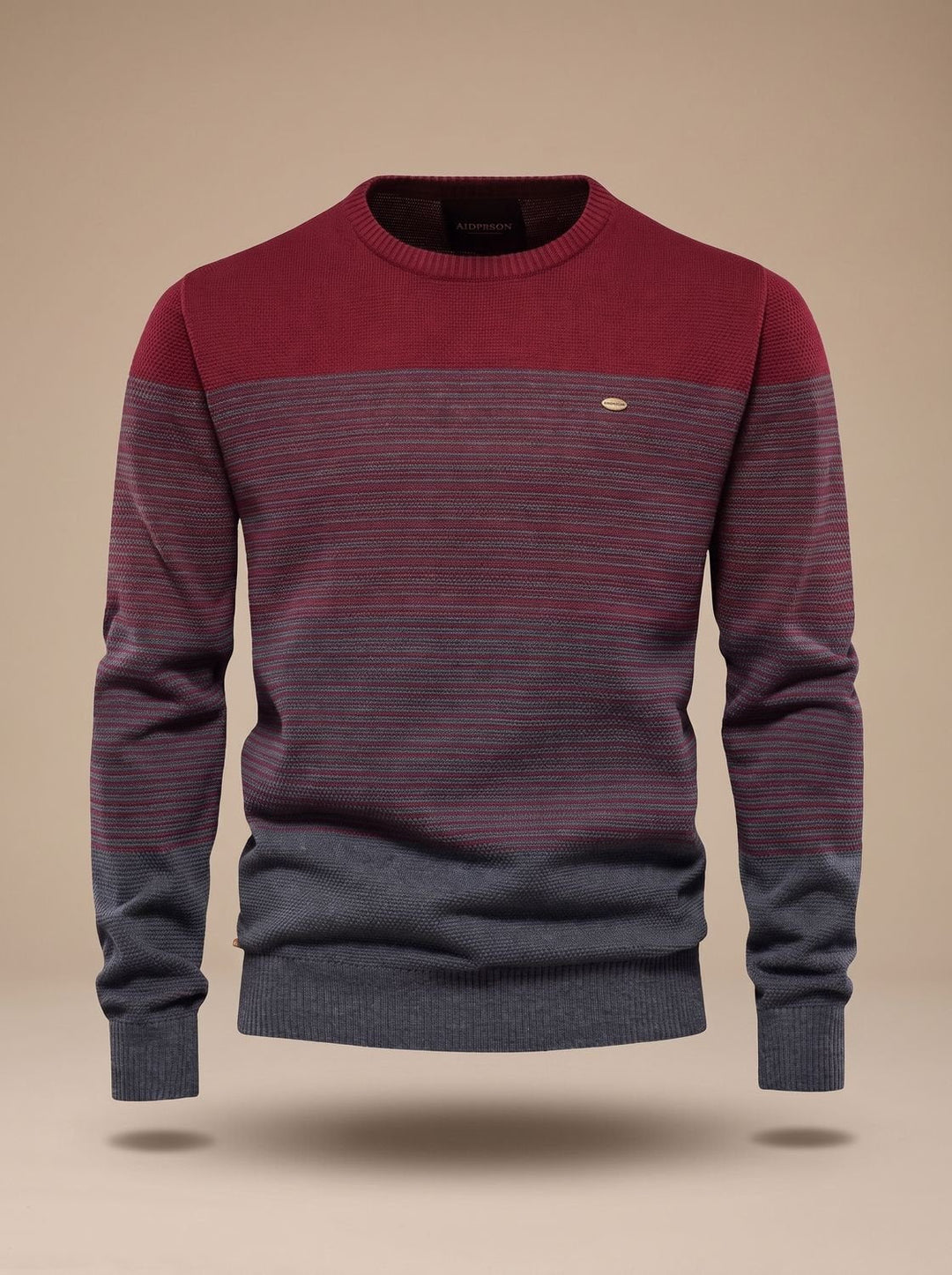 Emerson | Striped Color-Block Crew-Neck Knit Sweater