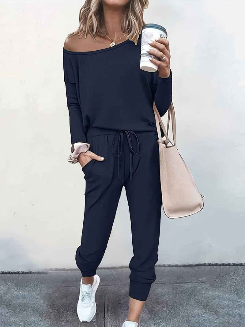 Daria | Relaxed Top and Drawstring Jogger Two-Piece Set