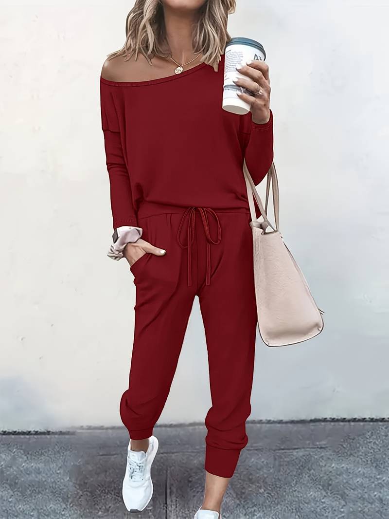 Daria | Relaxed Top and Drawstring Jogger Two-Piece Set