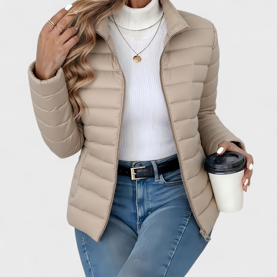 Bonnie | Lightweight Slim-Fit Quilted Puffer Jacket with Stand Collar