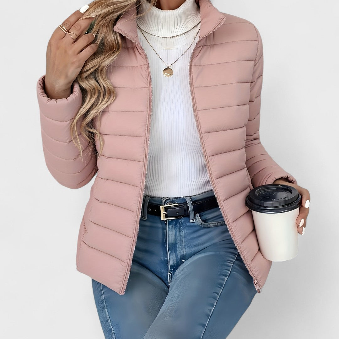 Bonnie | Lightweight Slim-Fit Quilted Puffer Jacket with Stand Collar