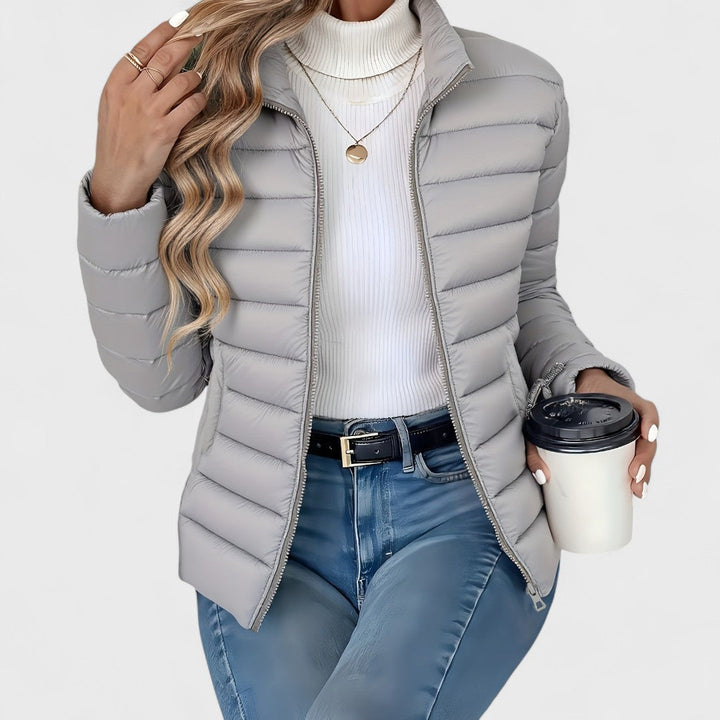 Bonnie | Lightweight Slim-Fit Quilted Puffer Jacket with Stand Collar