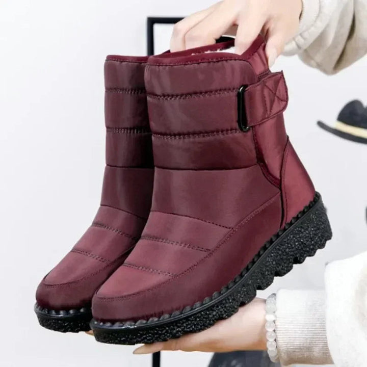 Aspen | Waterproof Quilted Mid-Calf Snow Boots with Buckle Strap