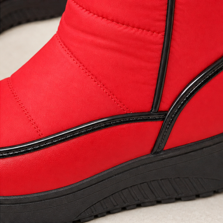 Emmy | Quilted Knee-High Winter Boots with Lug Sole