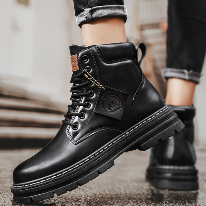 Duncan | Rugged Lace-Up Hiking-Style Ankle Boots