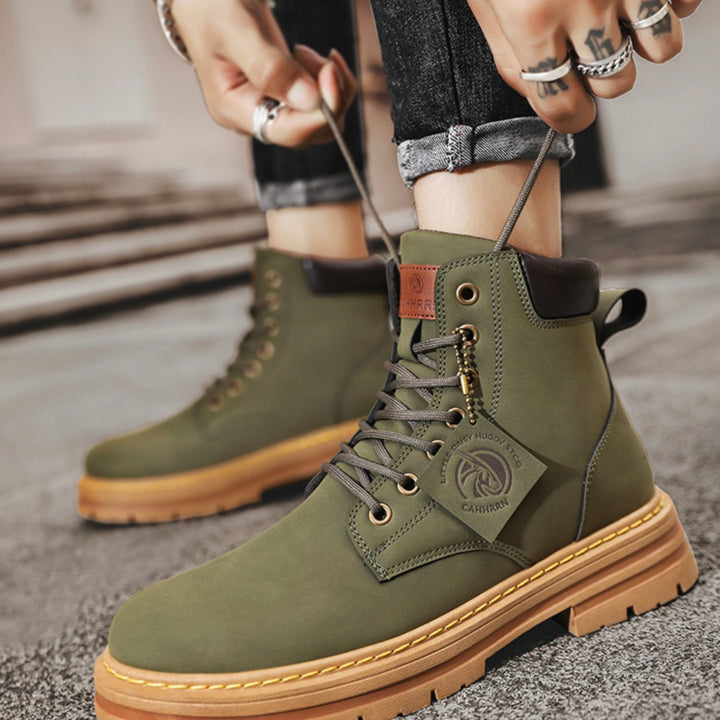 Duncan | Rugged Lace-Up Hiking-Style Ankle Boots