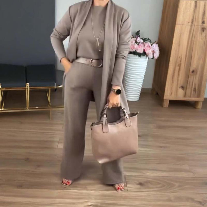 Priya | Tailored Three-Piece Set with Jacket, Coat and Pants