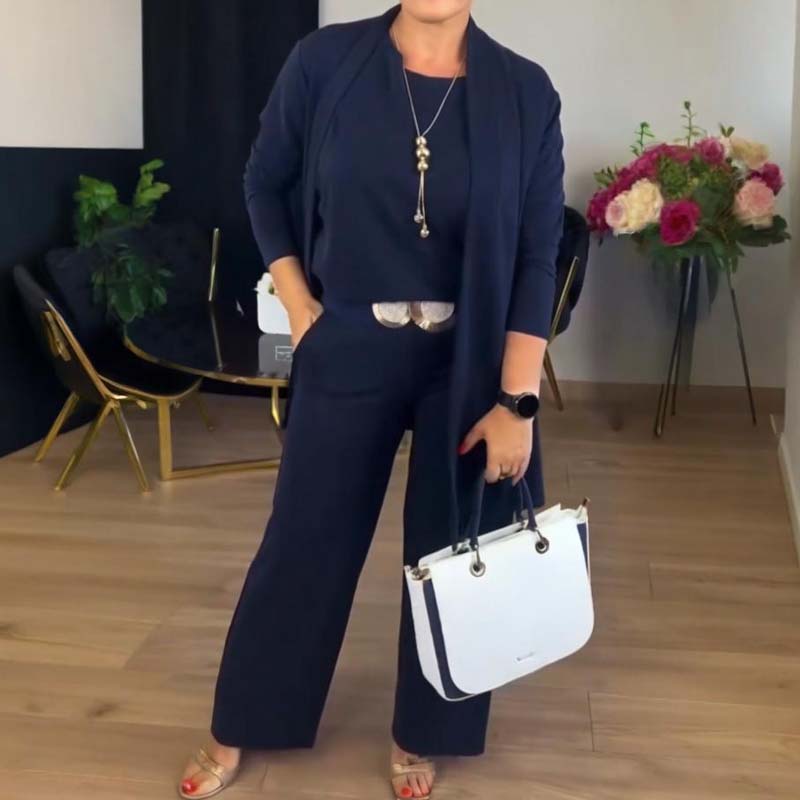 Priya | Tailored Three-Piece Set with Jacket, Coat and Pants