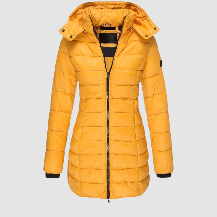 Nadine | Fitted Mid-Length Puffer Jacket with Detachable Hood