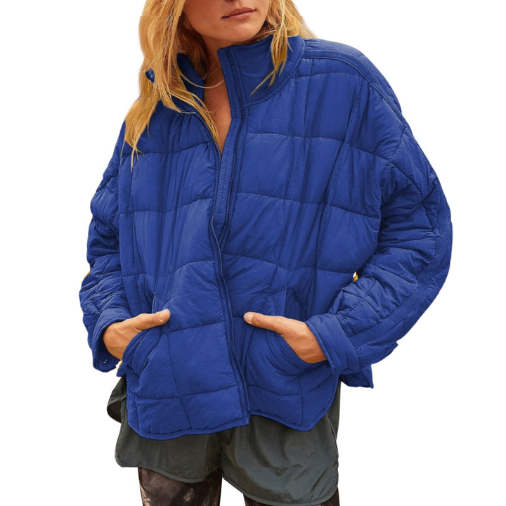 Eliana | Oversized Lightweight Quilted Puffer Jacket with Stand Collar