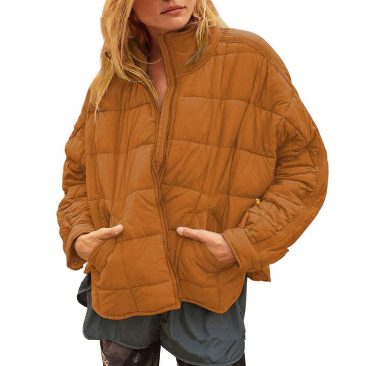 Eliana | Oversized Lightweight Quilted Puffer Jacket with Stand Collar